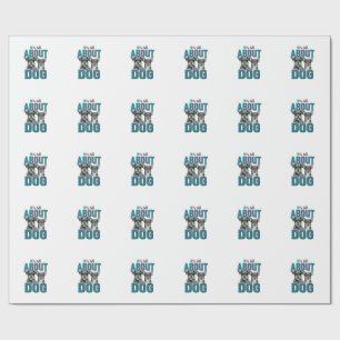 Papel De Presente Citação de Design Vetorial de Amante de Cães Antig