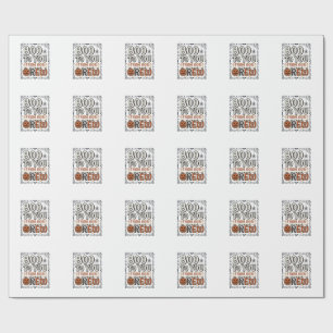 Papel De Presente Citação de Halloween Boo to You From Our Crew Vint