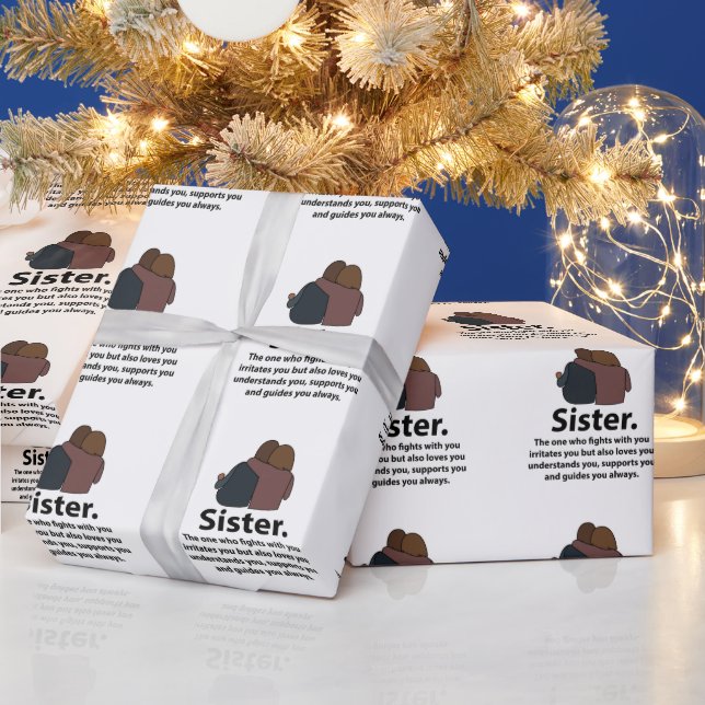 Papel De Presente Citação de Irmã Irmã (Feriados)