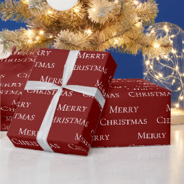Papel De Presente Citação de Natal do Red White