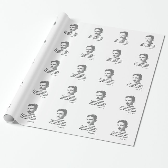 Papel De Presente Citação De Nikola Tesla (Desenrolado)