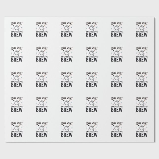 Papel De Presente Citação engraçada de bruxa de Halloween Olhe o que (Aberto)