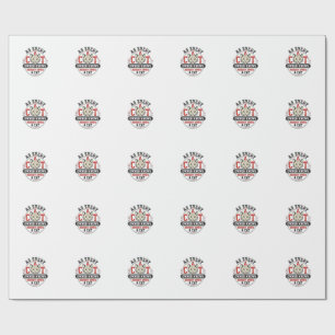 Papel De Presente Citação engraçada de dono de gato, design de gravu