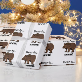 Papel De Presente Citação engraçada de humor de urso animal