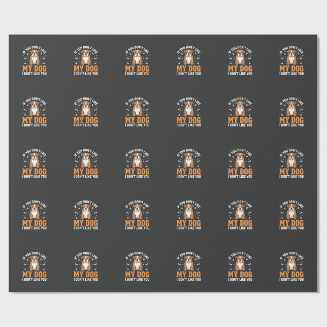 Papel De Presente Citação engraçada do meu cachorro Bulldog (Aberto)