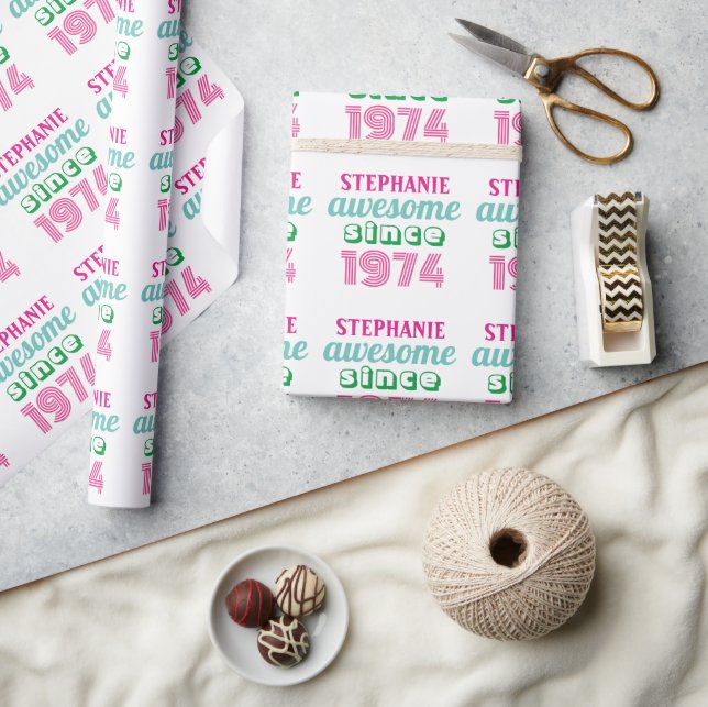 Papel De Presente Citação engraçada personalizada de aniversário de  (Artesanato)