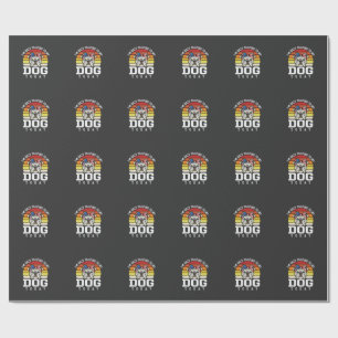 Papel De Presente Citação Retro Engraçada Amante de Bulldog