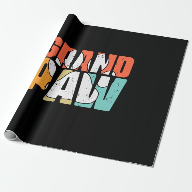 Papel De Presente Citações do Avô | Cachorro de Avô (Desenrolado)
