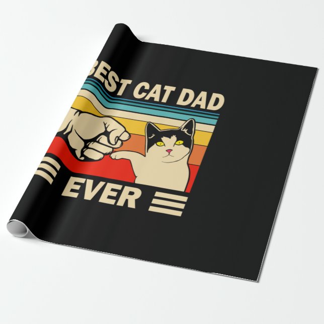 Papel De Presente Citações do Avô | Melhor Pai De Gato Nunca (Desenrolado)