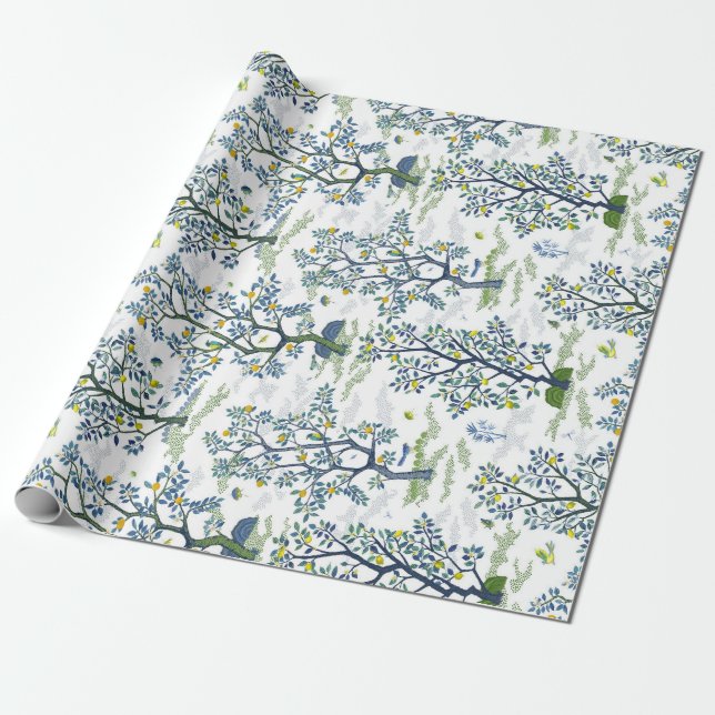Papel De Presente Citrus Grove White (Desenrolado)