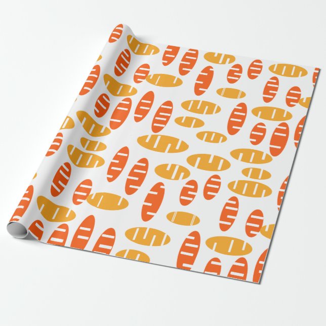 Papel De Presente Citrus Holey Ovais (Desenrolado)