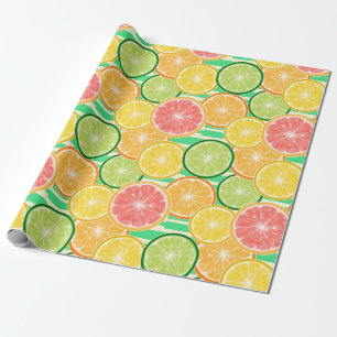 Papel De Presente Citrus Slices
