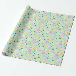 Papel De Presente Citrus Vibe Wraping Paper