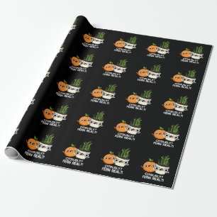 Papel De Presente Citrusly Fern Real Funny Citrus Plant Dark BG
