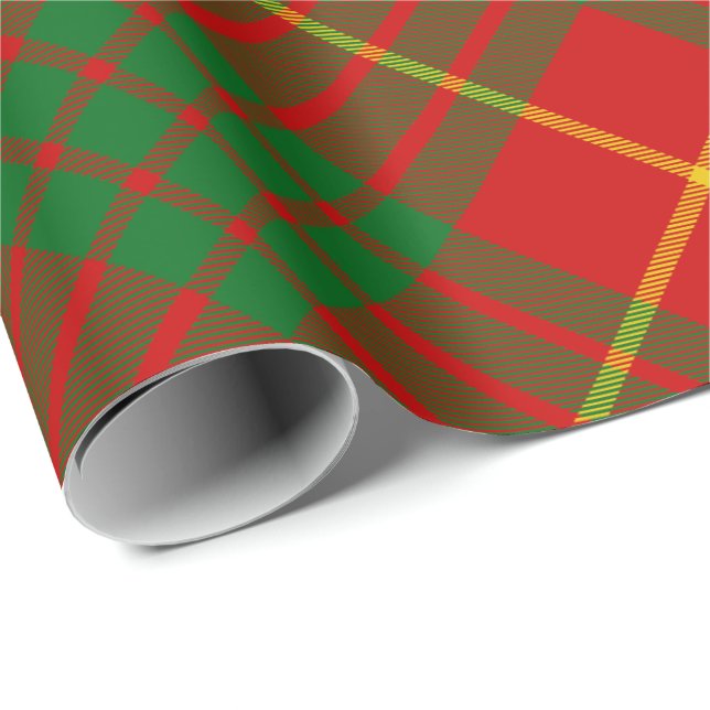 Papel De Presente Clan Cameron Tartan (Ponta do rolo)