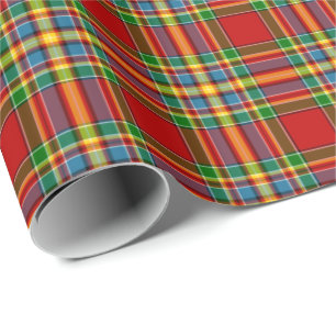 Papel De Presente Clan Chattan Tartan Red Xadrez Escocesa