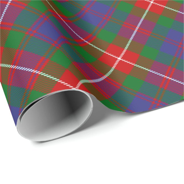 Papel De Presente Clan Fraser de Lovat Tartan (Ponta do rolo)