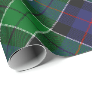 Papel De Presente Clan Leslie caçando Tartan