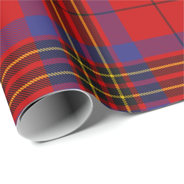 Papel De Presente Clan Leslie Red Tartan (Ponta do rolo)