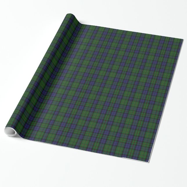 Papel De Presente Clan MacEwen Tartan Xadrez Wrapping Paper (Desenrolado)