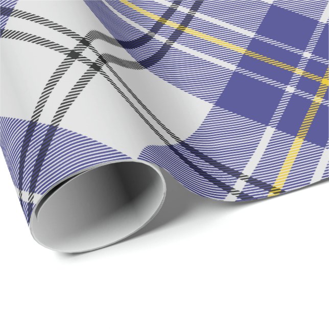 Papel De Presente Clan MacPherson Blue Dress Tartan Wrappaper (Ponta do rolo)