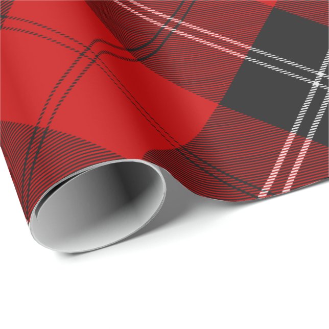 Papel De Presente Clan Ramsay Red Tartan (Ponta do rolo)