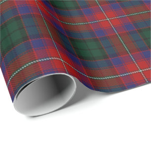 Papel De Presente Clan Rattray Red Green Scottish Tartan