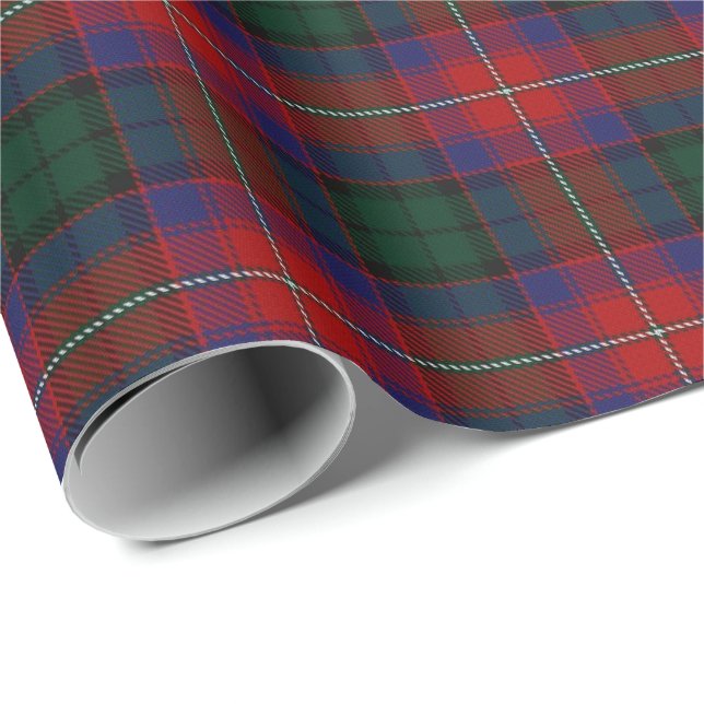 Papel De Presente Clan Rattray Red Green Scottish Tartan (Ponta do rolo)