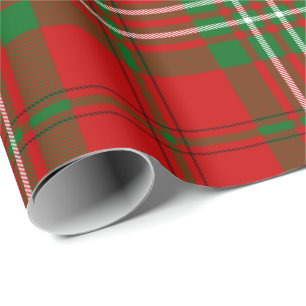 Papel De Presente Clan Scott Red Tartan Wrapping Paper