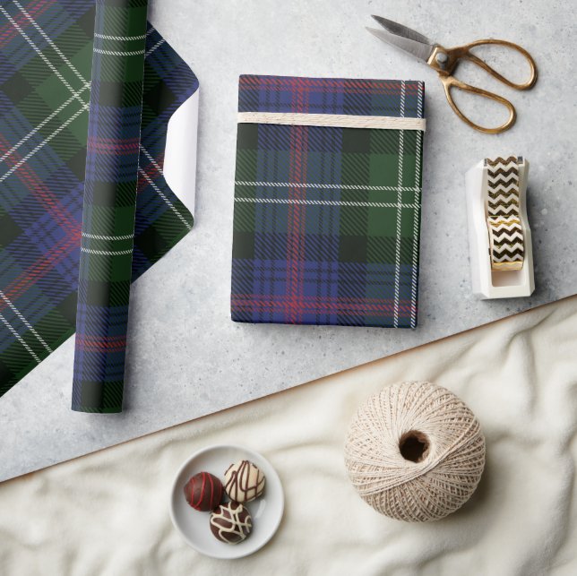 Papel De Presente Clan Sutherland xadrez Rustic Holidays Tartan (Artesanato)