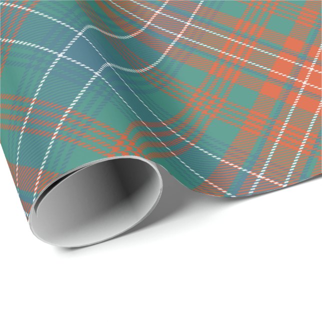 Papel De Presente Clan Wilson Antigo Tartan (Ponta do rolo)