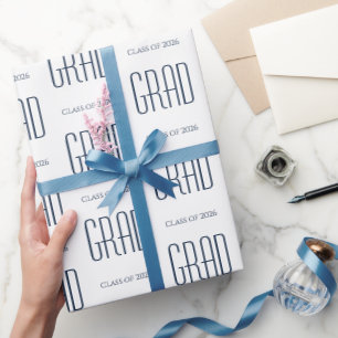 Papel De Presente Classe de Graduação de Minimalista do Partido 2025