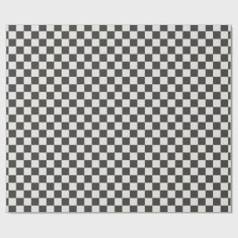 Papel De Presente Classic Charcoal Black & Cream Gingham