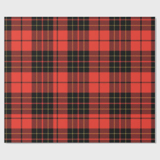 Papel De Presente Classic Dark Red Tartan Wrapping Paper