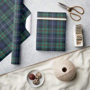 Papel De Presente Classic Robertson Green Xadrez Tartan