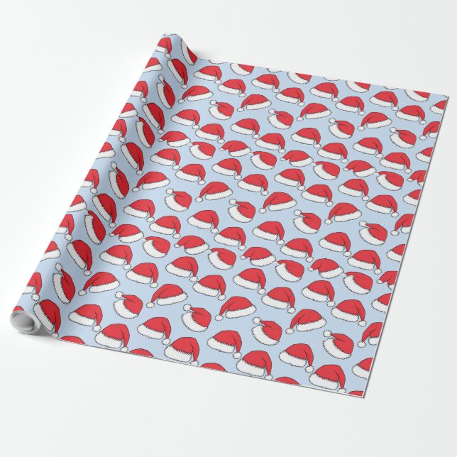 Papel De Presente Classic Santa Hat (Desenrolado)
