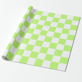 Papel De Presente Classic visual lime checkerboard 