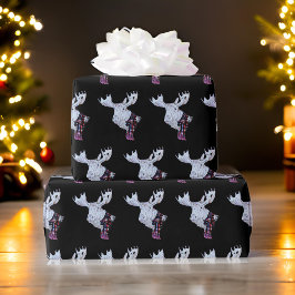 Papel De Presente Clássico Aquarela Molha Natal