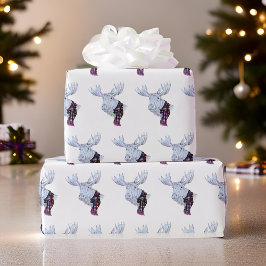 Papel De Presente Clássico Aquarela Molha Natal