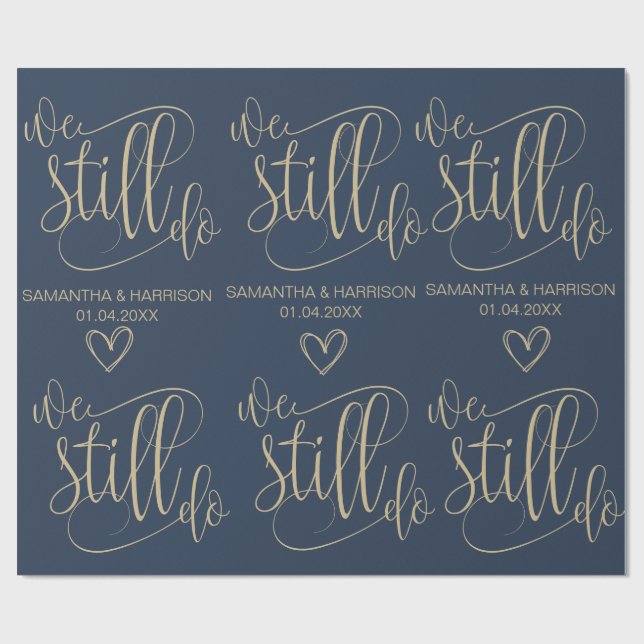 Papel De Presente Clássico de Favor Náutico de Casamento Ainda fazem (Aberto)