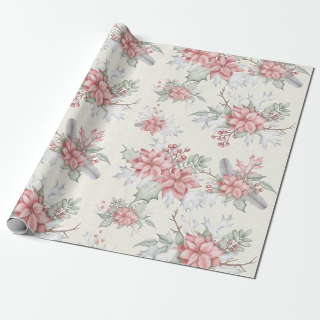 Papel De Presente Clássico de Feriado (Desenrolado)