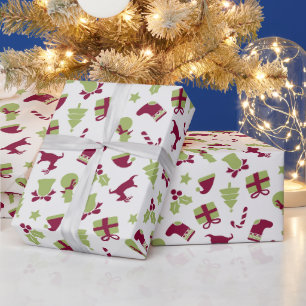 Papel De Presente Clássico Decorativo Romântico Celebração de Presen