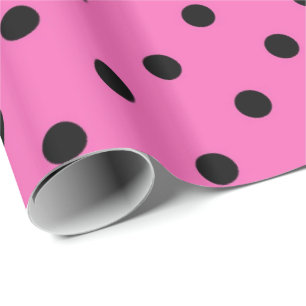 Papel De Presente Clássico, encantador, elegante bolinhas cor-de-ros