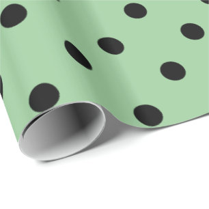 Papel De Presente Clássico, legal, elegante preto, bolinhas verdes