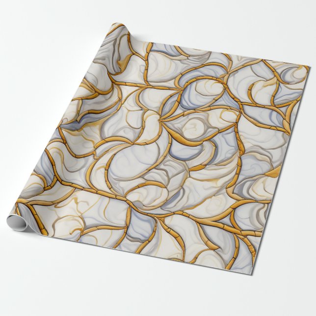 Papel De Presente Clássico mármore romano (Desenrolado)