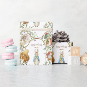 Papel De Presente Clássico Peter, o Aniversário do Coelho