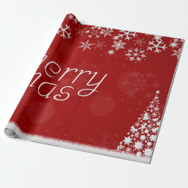 Papel de Presente Clássico Vermelho e Branco de Na