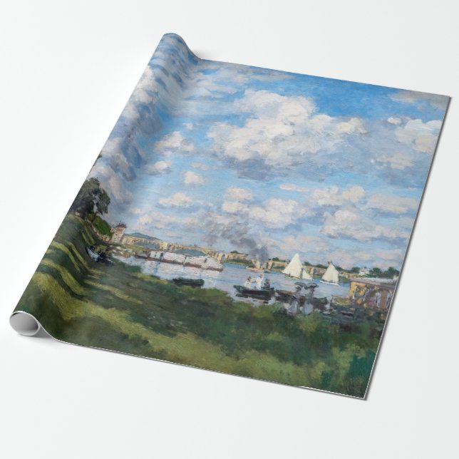 Papel De Presente Claude Monet - A Bacia do Argenteuil (Desenrolado)
