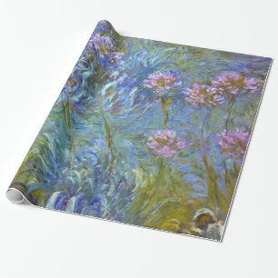 Papel De Presente Claude Monet Agapanthus Fine Art Floral GalleryHD