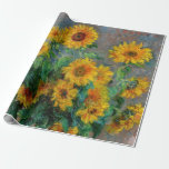 Papel De Presente Claude Monet - Buquê de Sunflower<br><div class="desc">Buquê de girassóis/Buquê de tornesóis - Claude Monet,  Oil on Canvas,  1881</div>